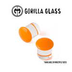 Gorilla Glass Gorilla Glass Single Flare Orange Color Front Plugs