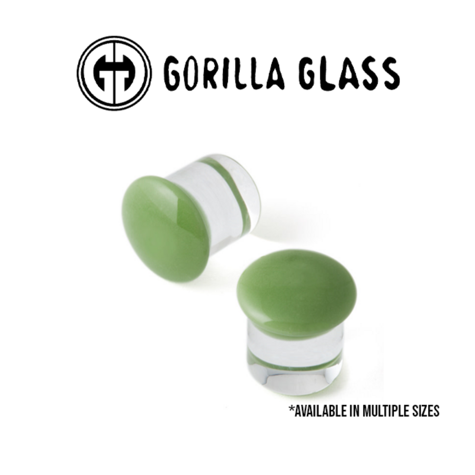 Gorilla Glass Gorilla Glass single flare Olive color front plugs