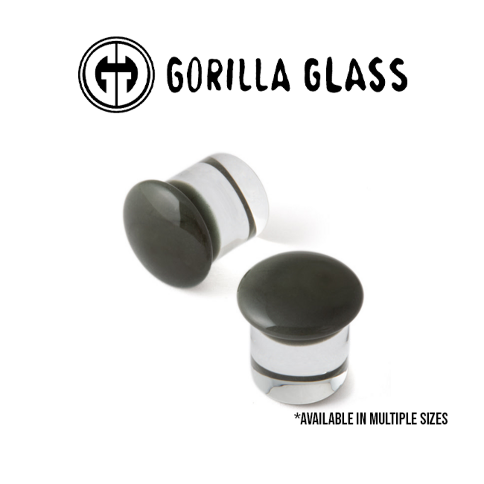 Gorilla Glass Gorilla Glass single flare Gray color front plugs