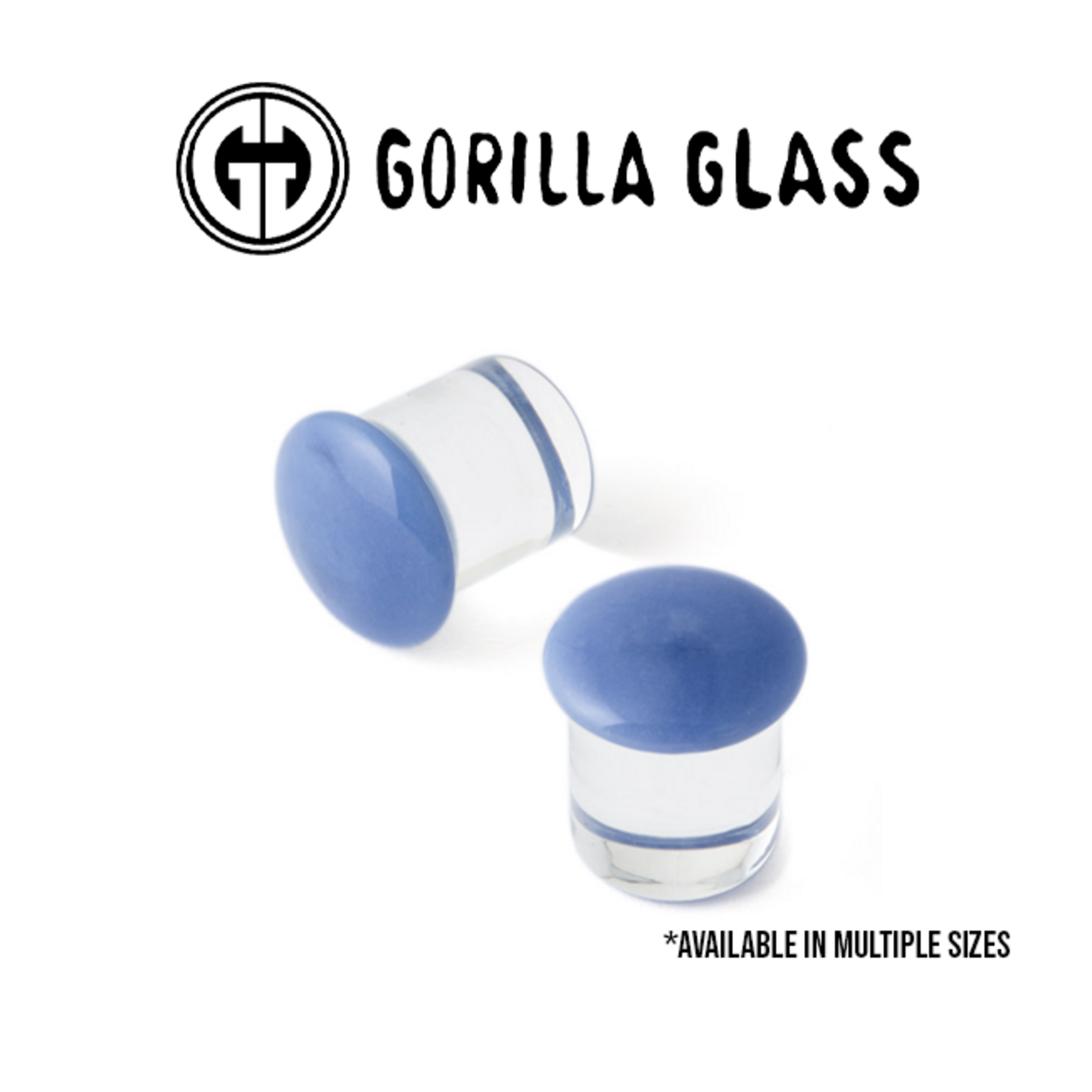Gorilla Glass Gorilla Glass single flare Denim Blue color front plugs