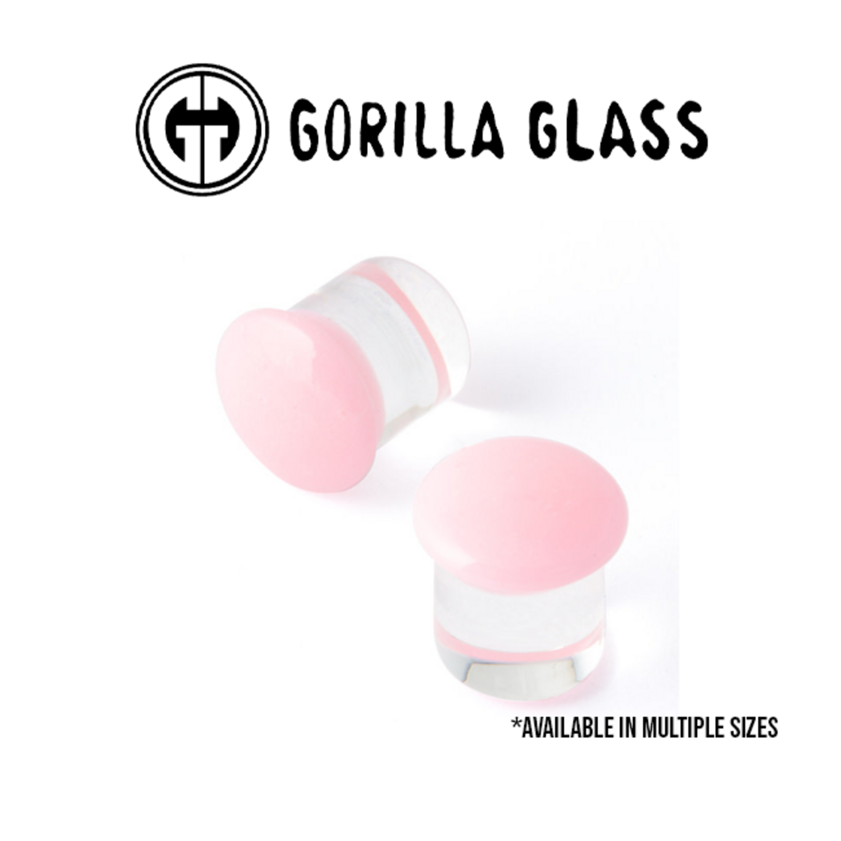 Gorilla Glass Gorilla Glass single flare Pink color front plugs