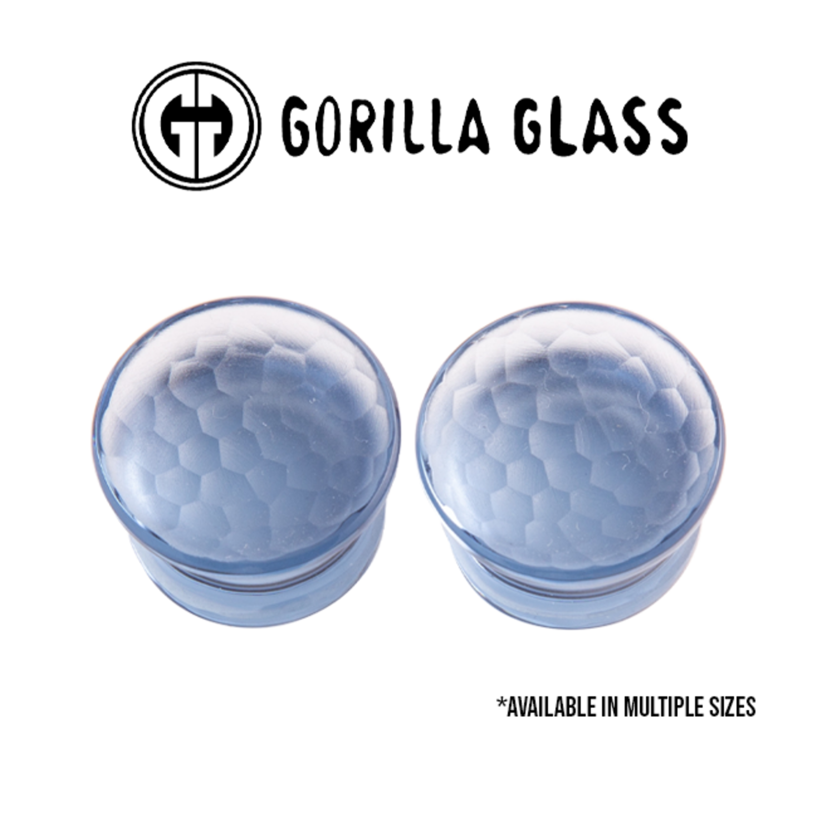 Gorilla Glass Gorilla Glass Indigo Trumpet flared plugs with Martele texture