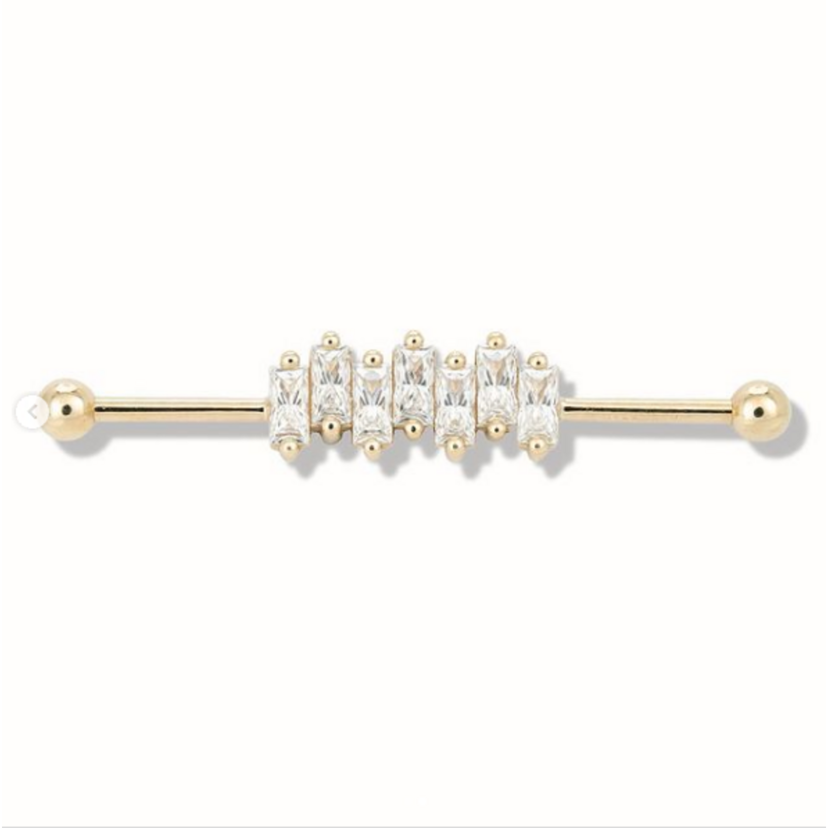 BVLA BVLA 16g "Madison" industrial barbell with CZ