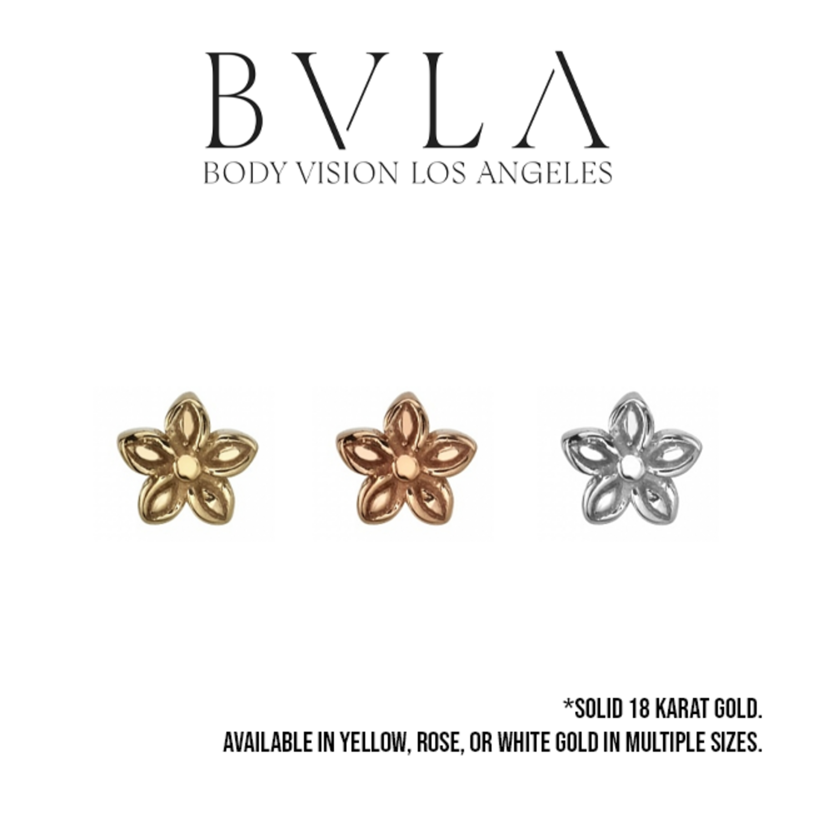 BVLA BVLA 16g 3.5mm "Hibiscus" flower threaded end