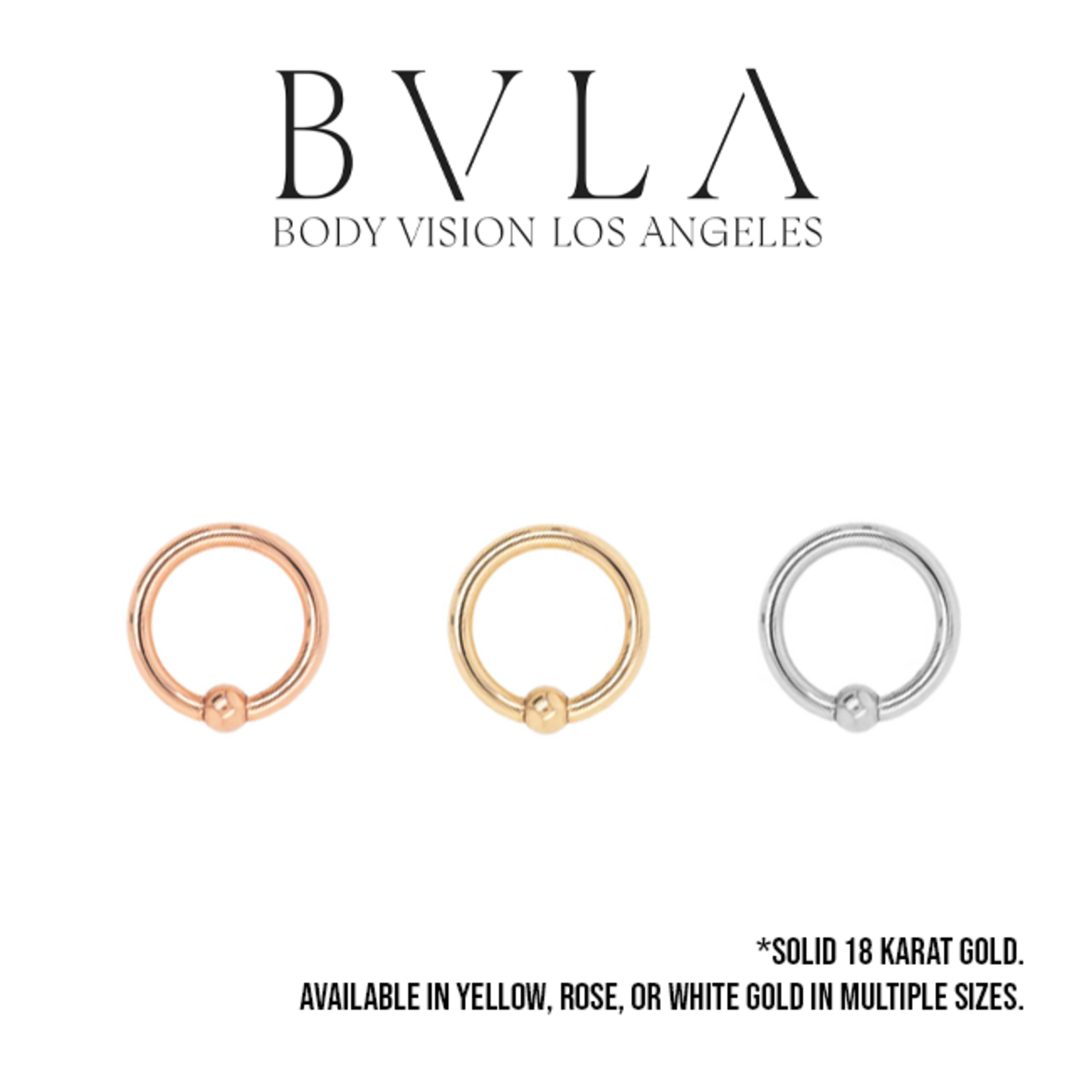 BVLA BVLA 12g gold Captive Bead Ring