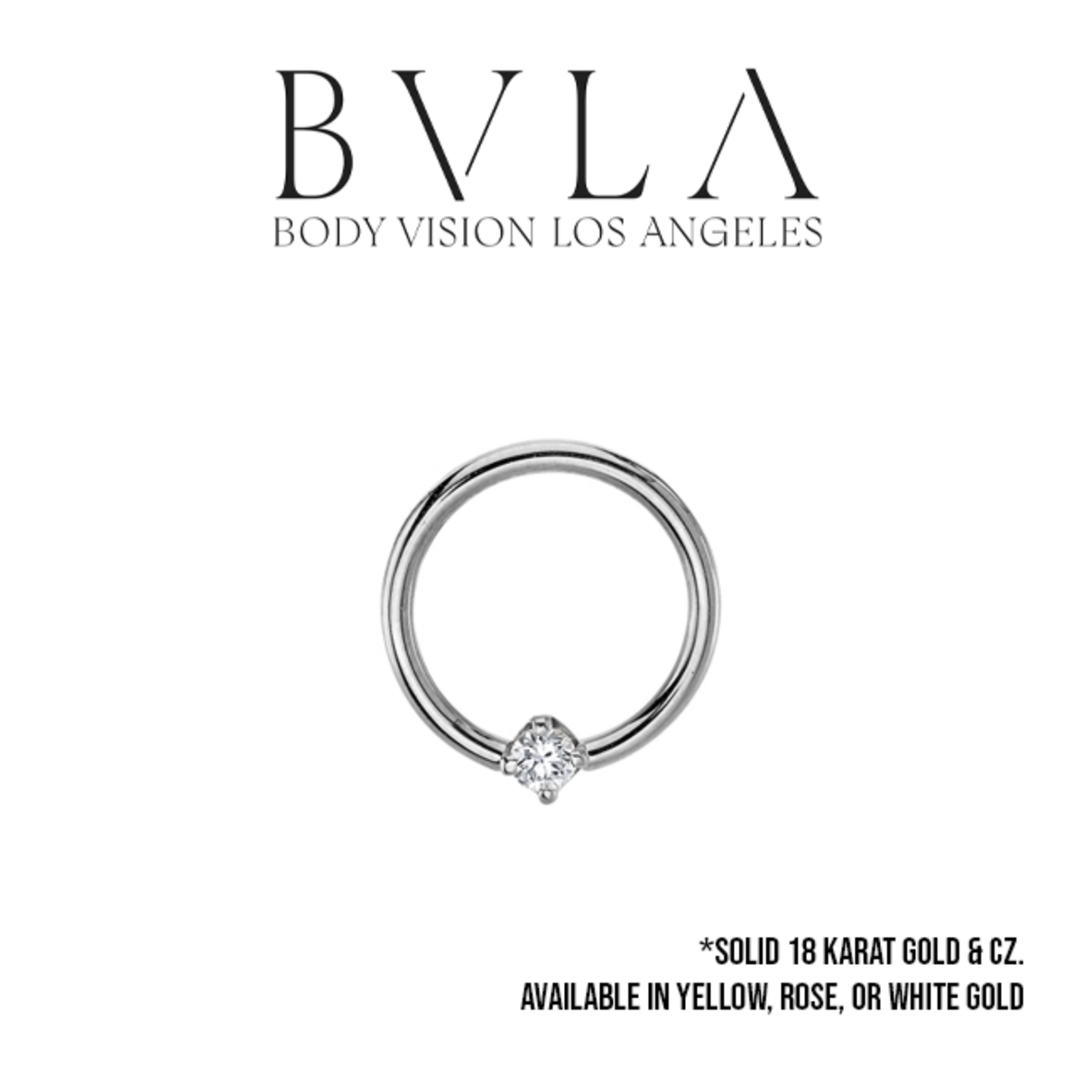 BVLA BVLA 16g "Fixed Prong Ring" with CZ
