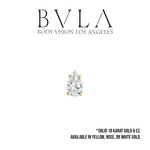 BVLA BVLA 16g "Pear Prong" Threaded End with CZ