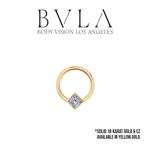 BVLA BVLA 16g "Fixed Princess Bezel Ring" with 2.0mm CZ