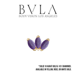 BVLA BVLA "Marquise Fan" Press-Fit End with Sandblasted AA Amethyst