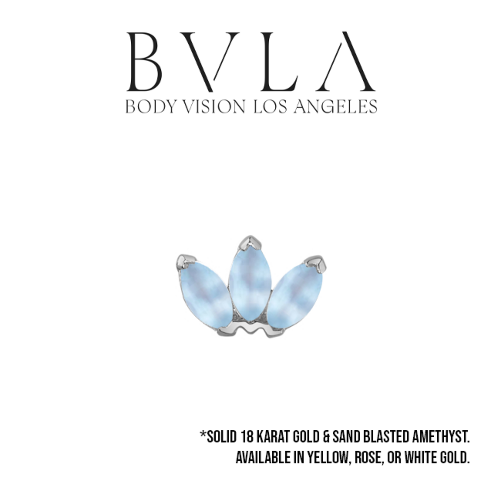 BVLA BVLA "Marquise Fan" press-fit end with Sandblasted A Aquamarine