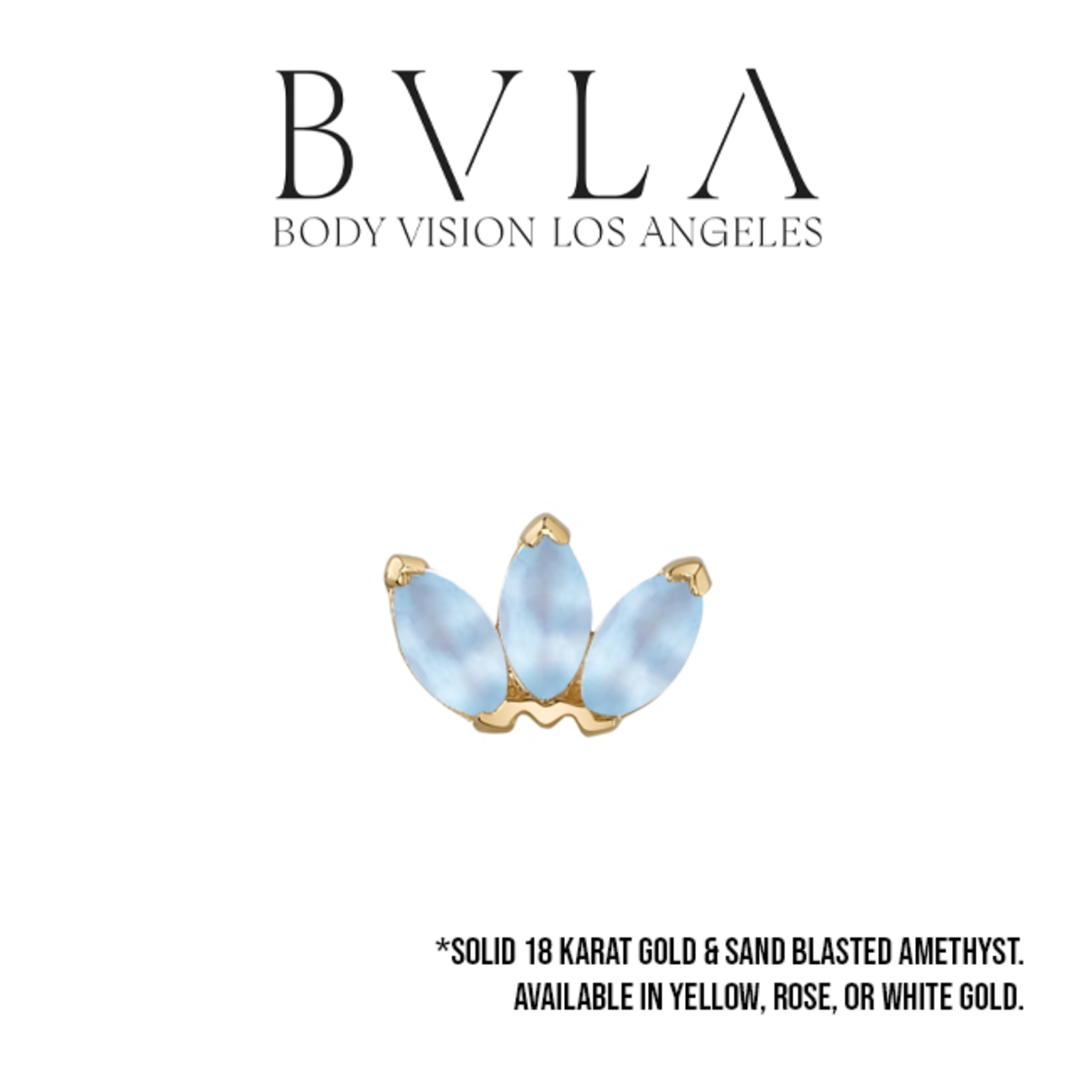 BVLA BVLA "Marquise Fan" press-fit end with Sandblasted A Aquamarine