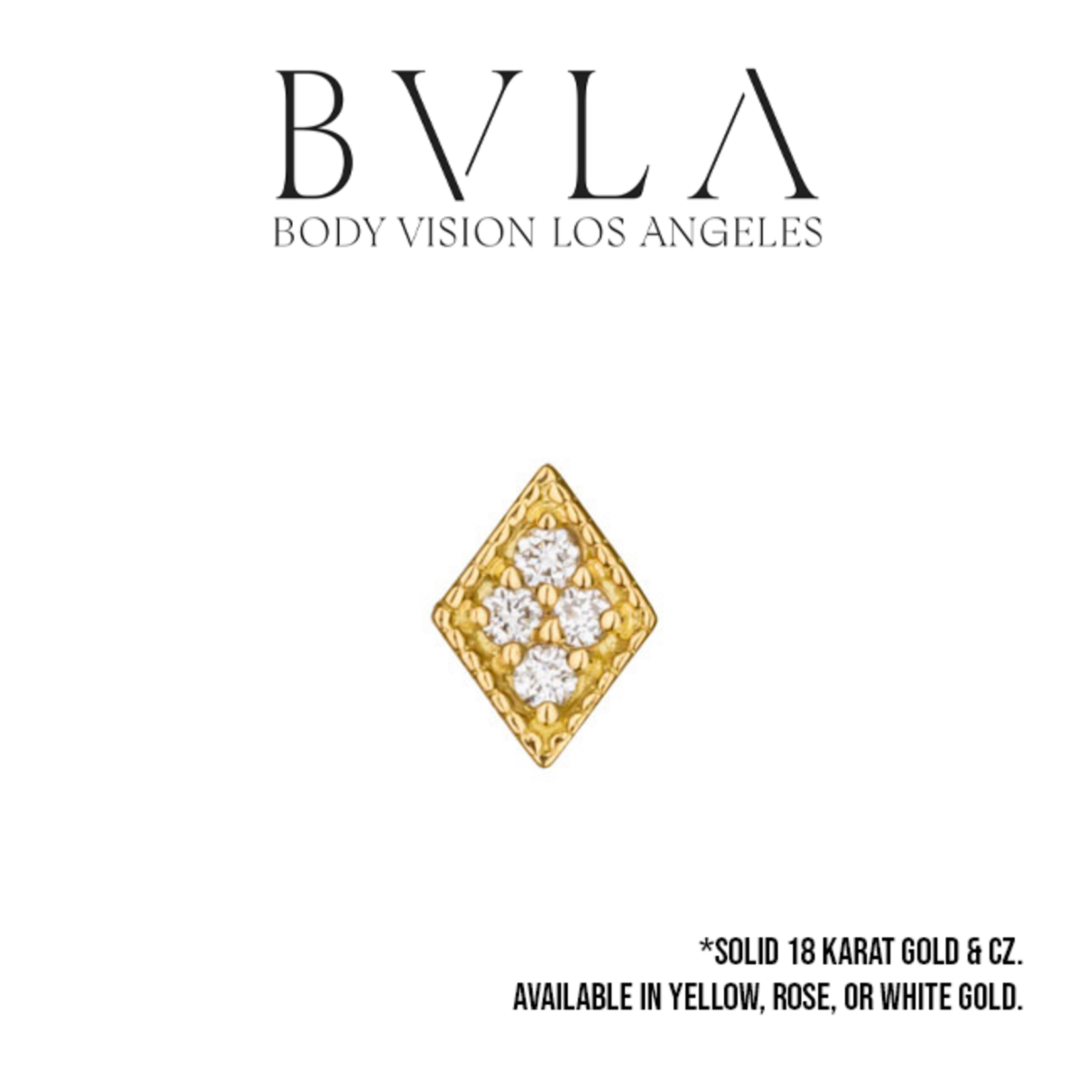 BVLA BVLA "4 Gem Harlequin" press-fit end with 4x CZ