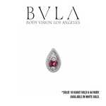 BVLA BVLA "Pear Harlequin" Press-Fit End with AA Ruby