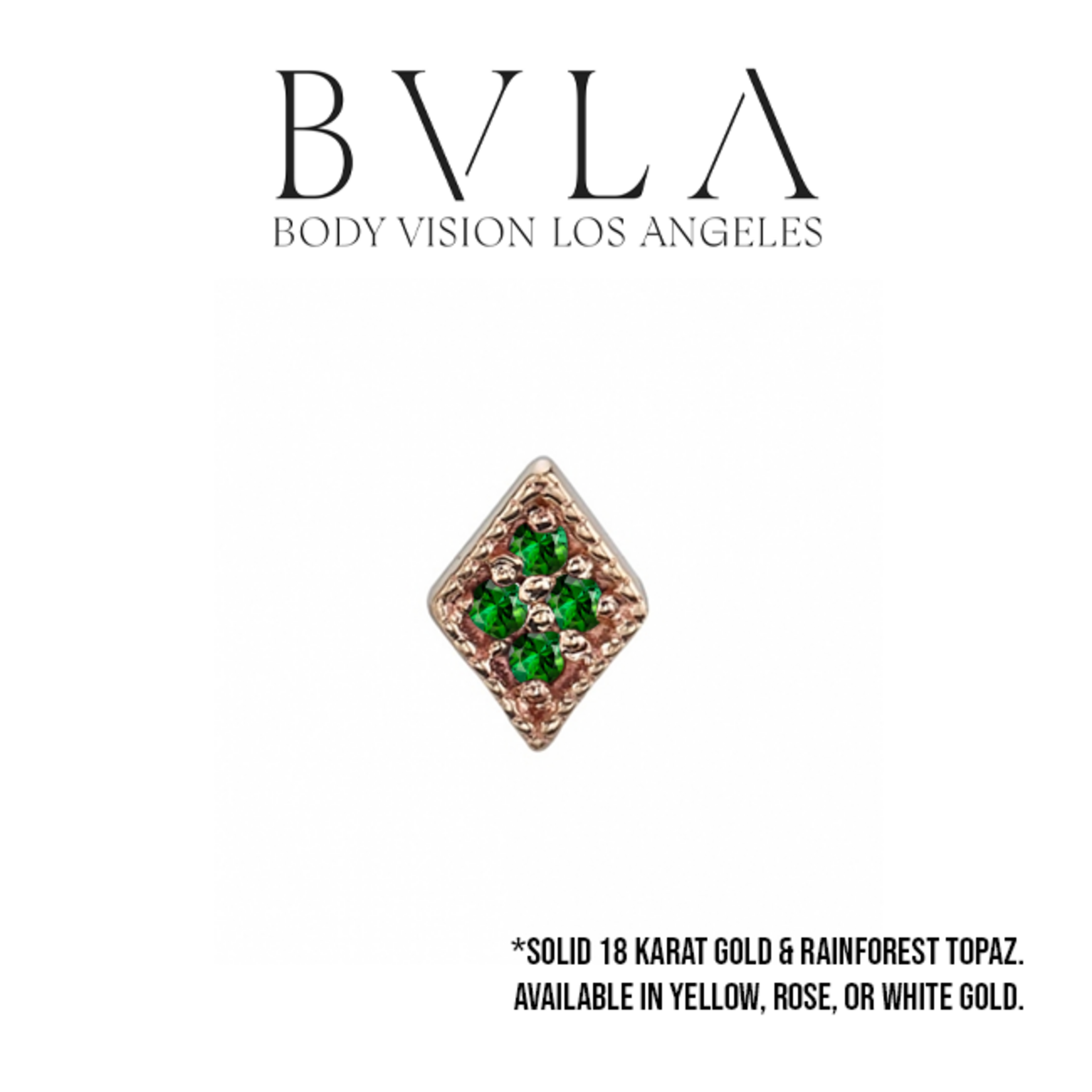 BVLA BVLA "4 Gem Harlequin" press fit end with 4x Rainforest Topaz
