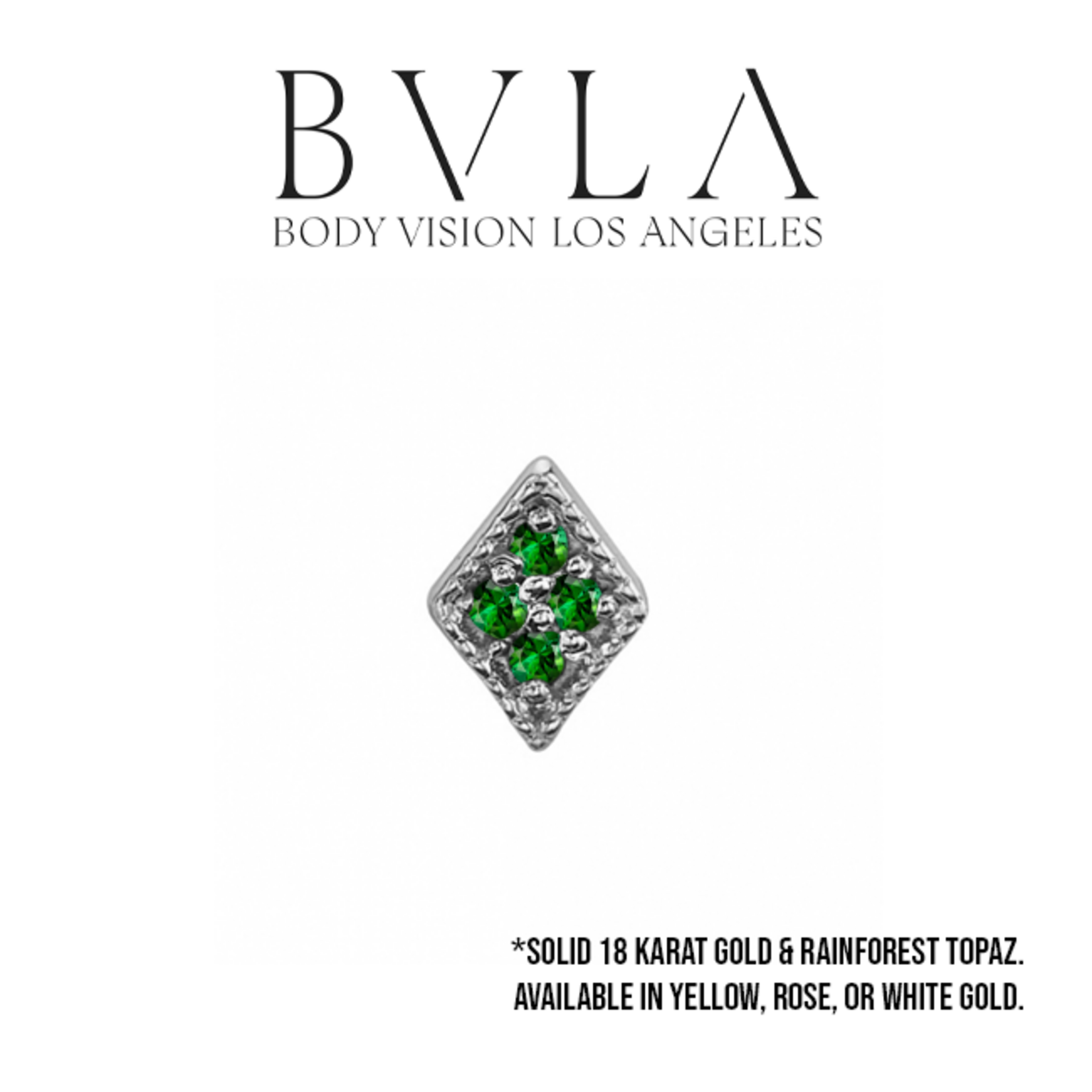 BVLA BVLA "4 Gem Harlequin" press fit end with 4x Rainforest Topaz