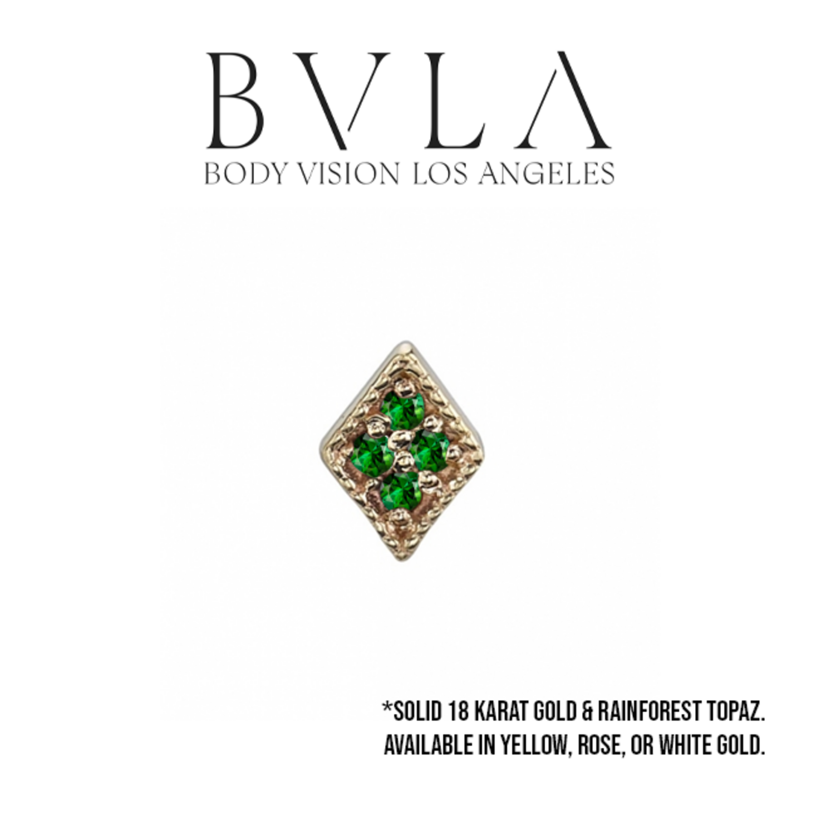 BVLA BVLA "4 Gem Harlequin" press fit end with 4x Rainforest Topaz