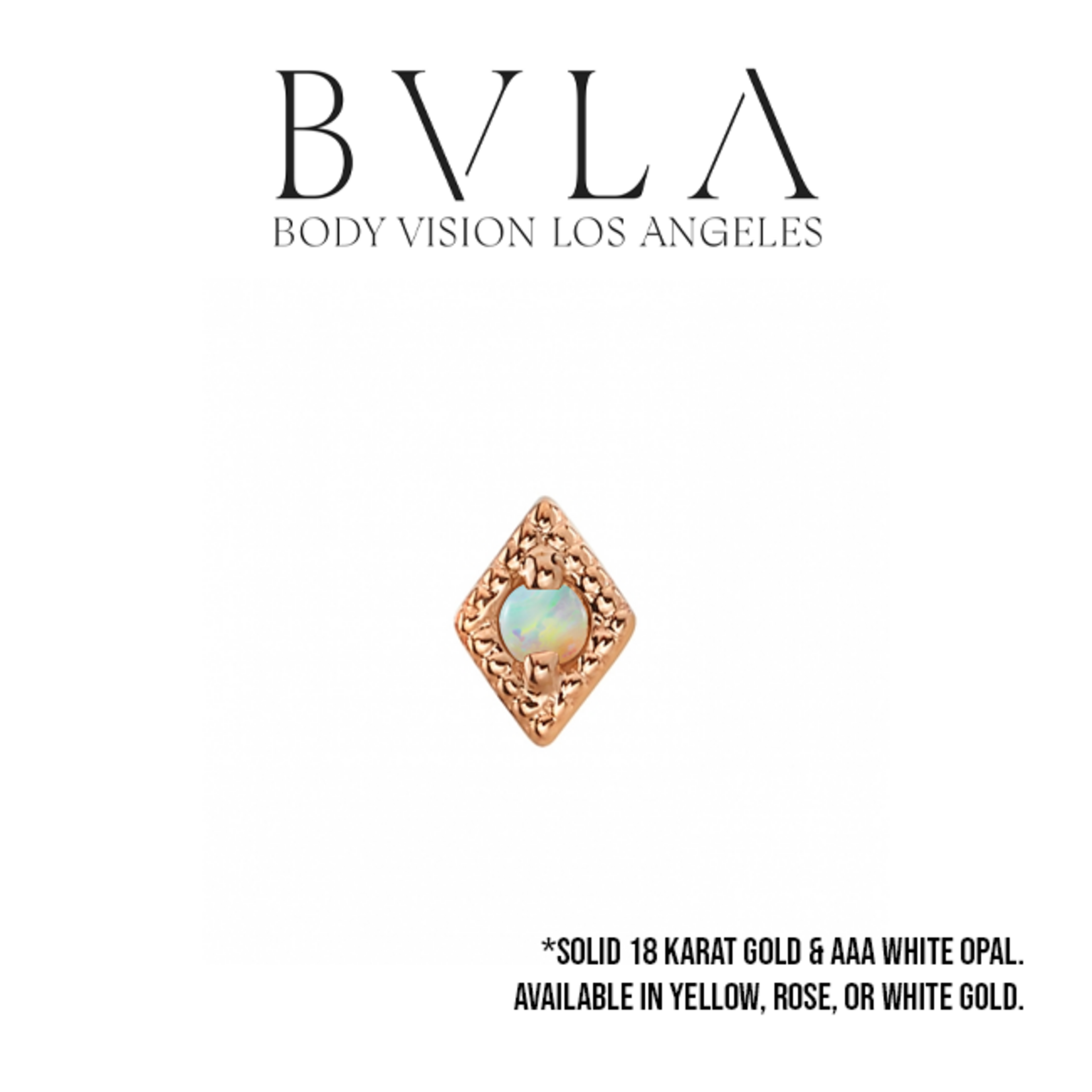 BVLA BVLA "Harlequin" press fit end with AAA White Opal