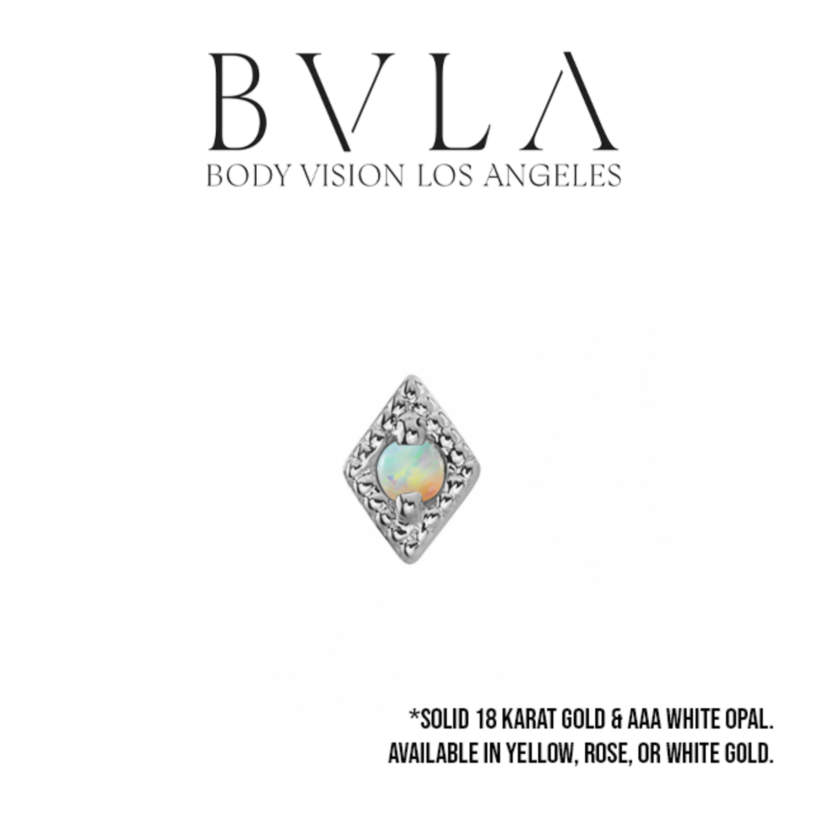 BVLA BVLA "Harlequin" press fit end with AAA White Opal