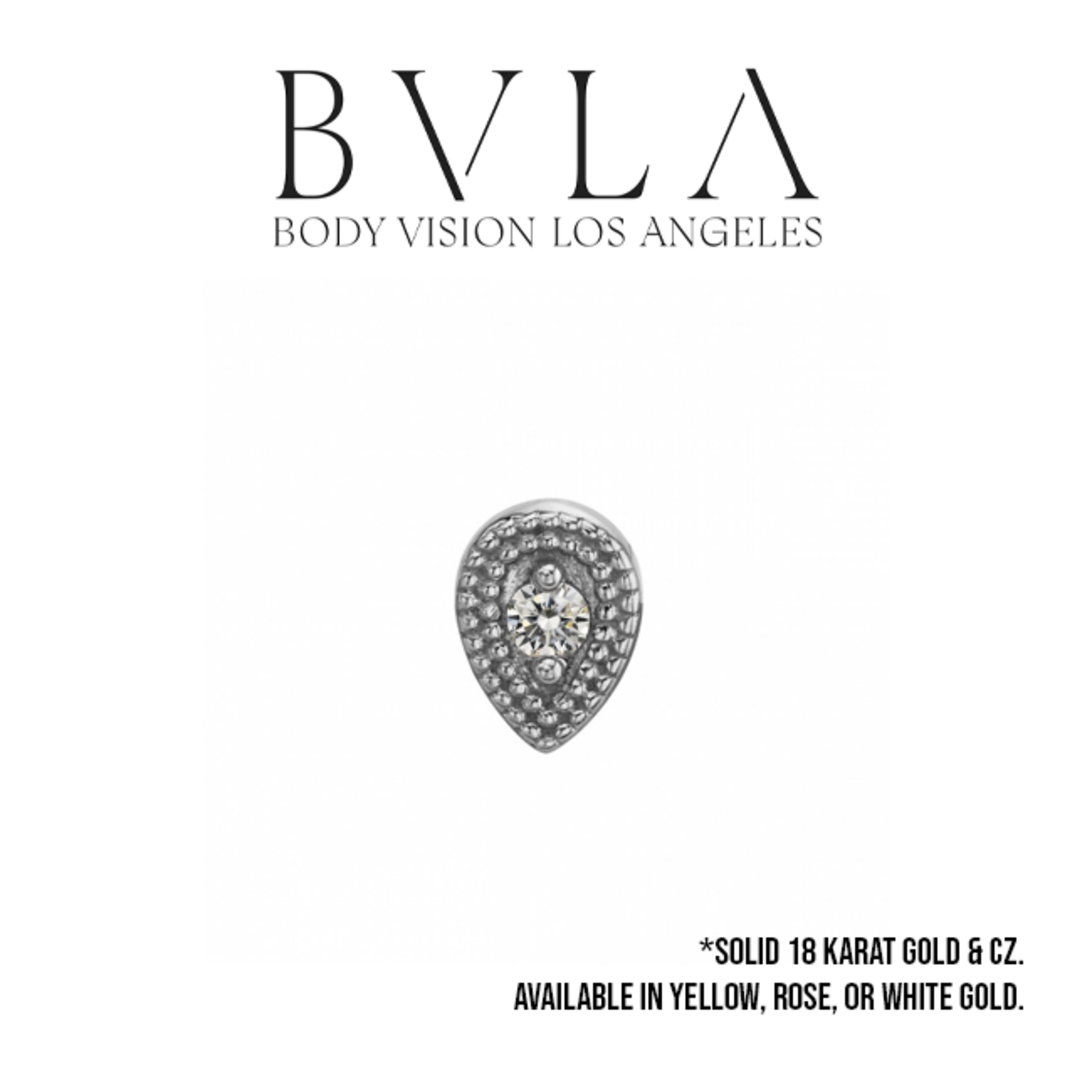 BVLA BVLA "Double Pear Harlequin" press fit end with CZ