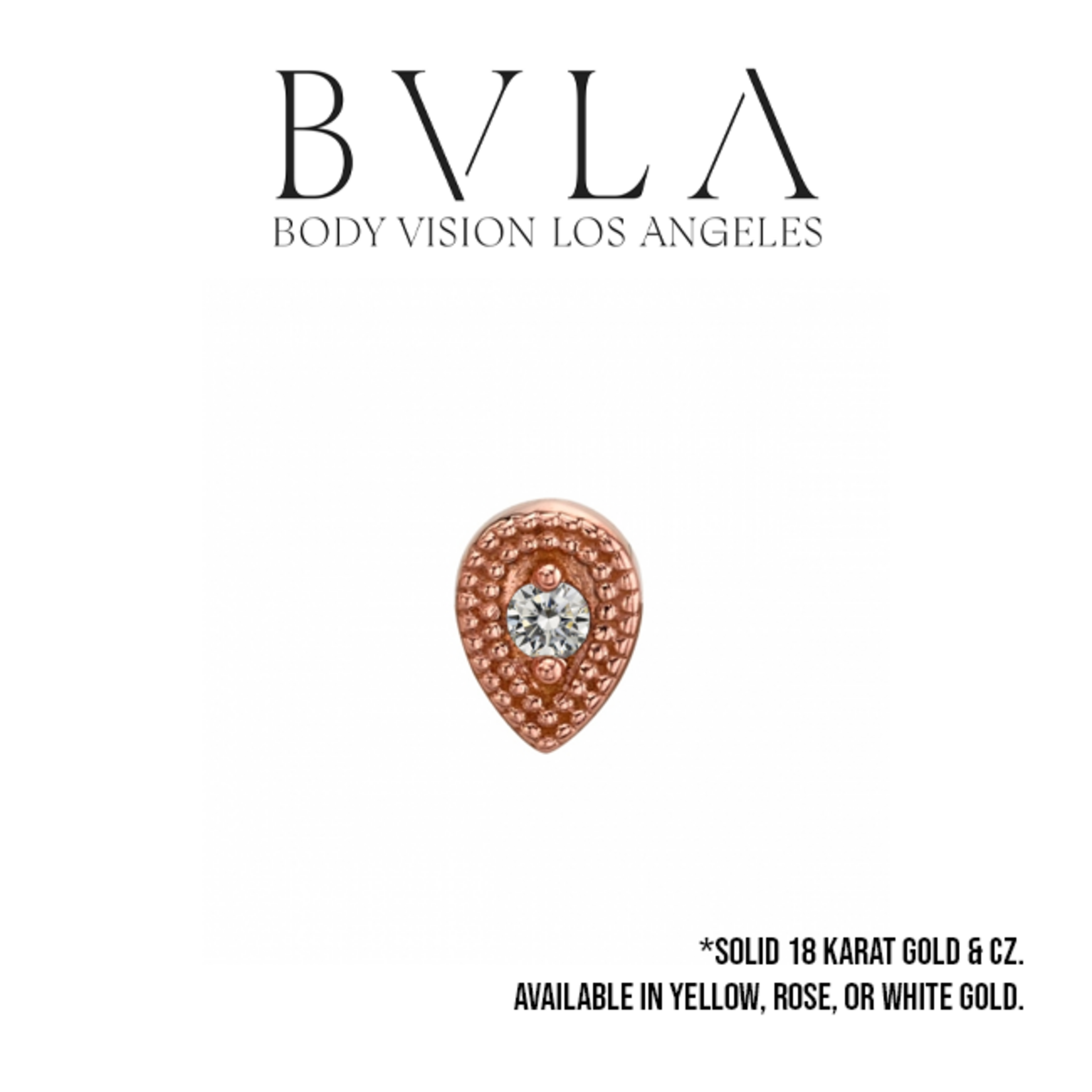 BVLA BVLA "Double Pear Harlequin" press fit end with CZ