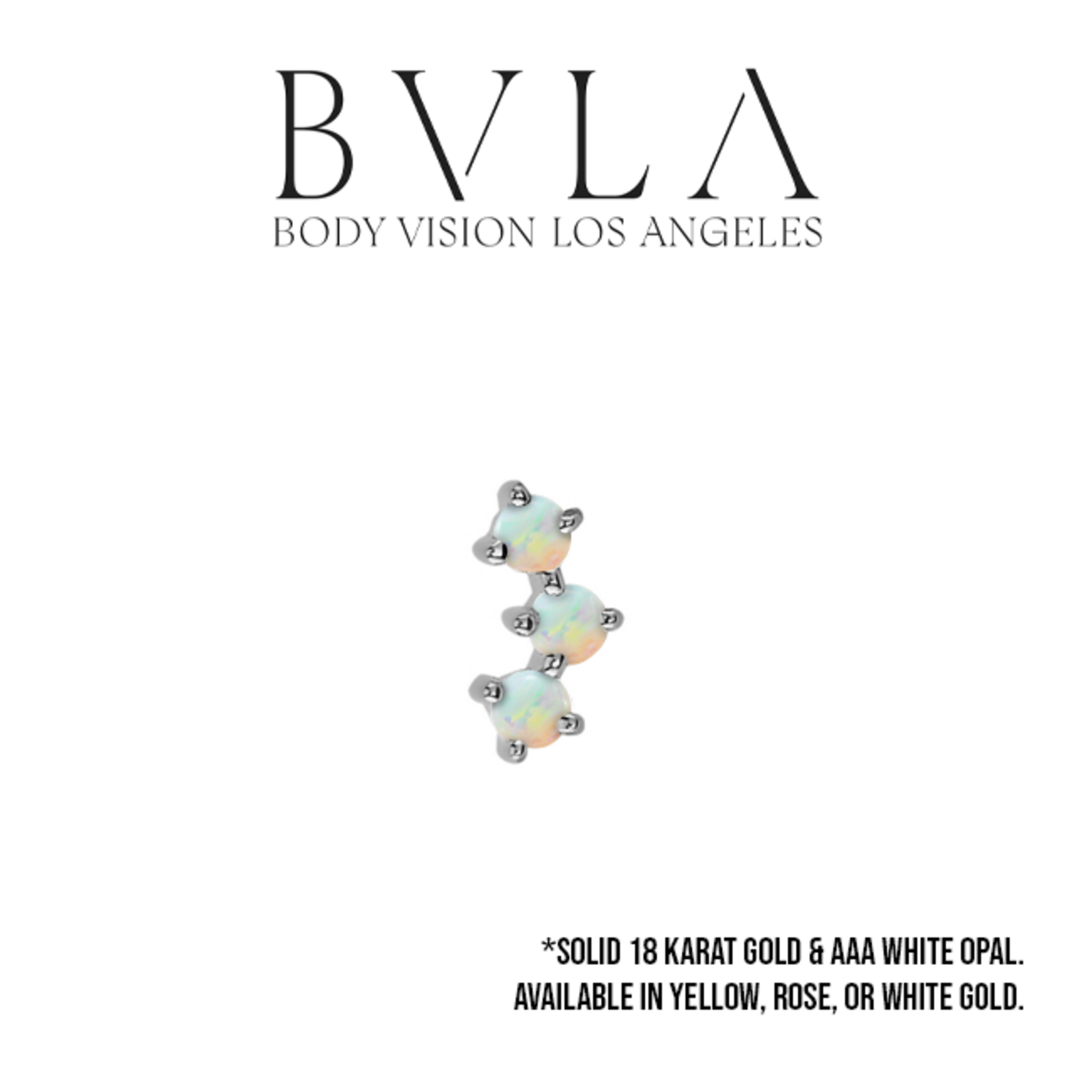 BVLA BVLA "Muse" press fit end with 3x AAA White Opal