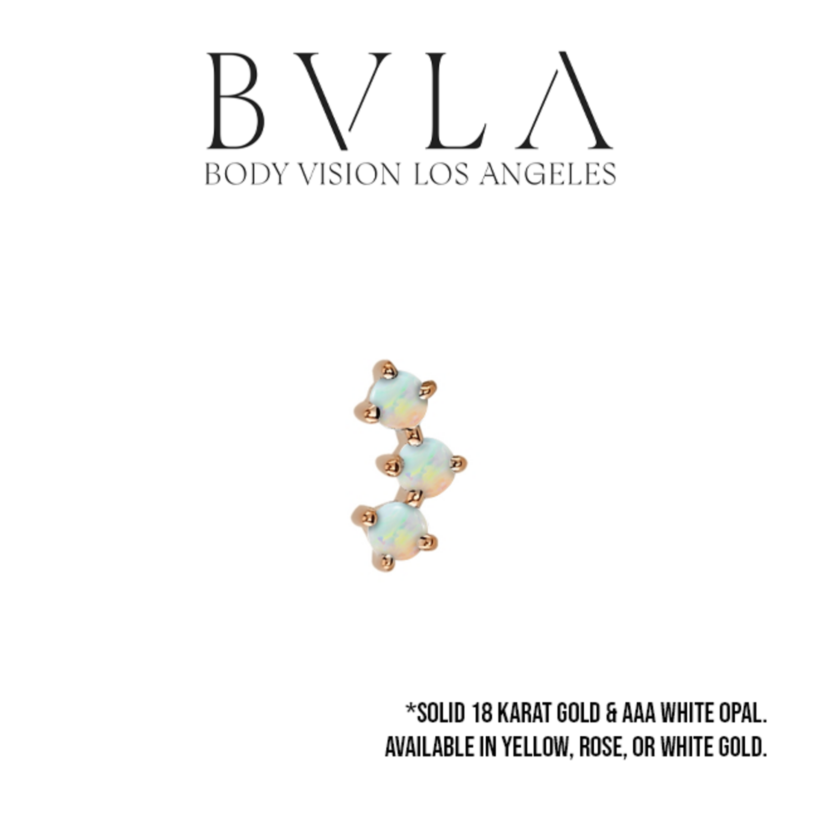 BVLA BVLA "Muse" press fit end with 3x AAA White Opal