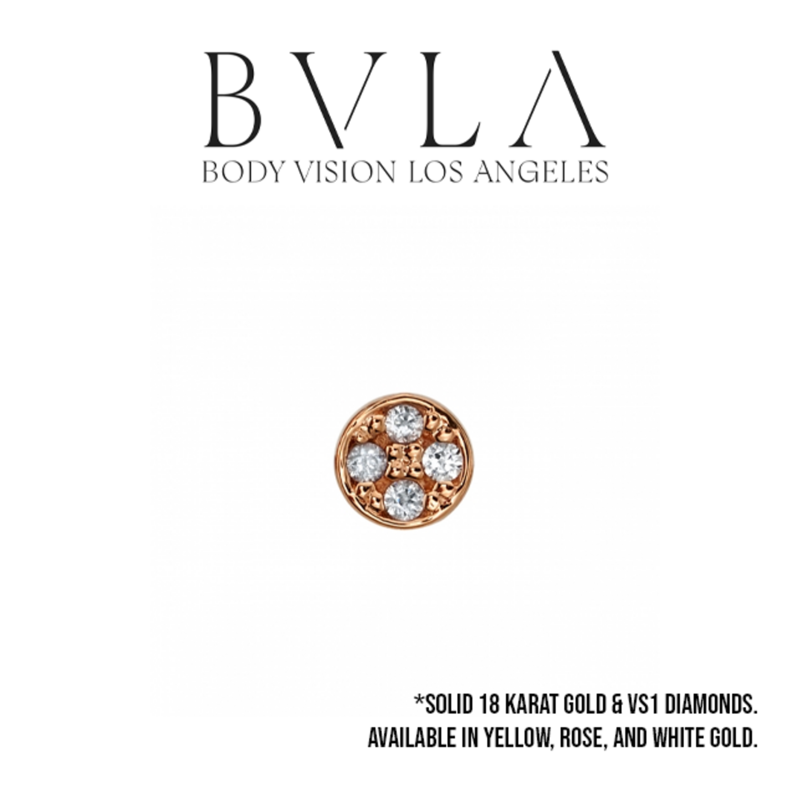 BVLA BVLA "Micro Pave Disk" press-fit end with 4x VS1 Diamonds