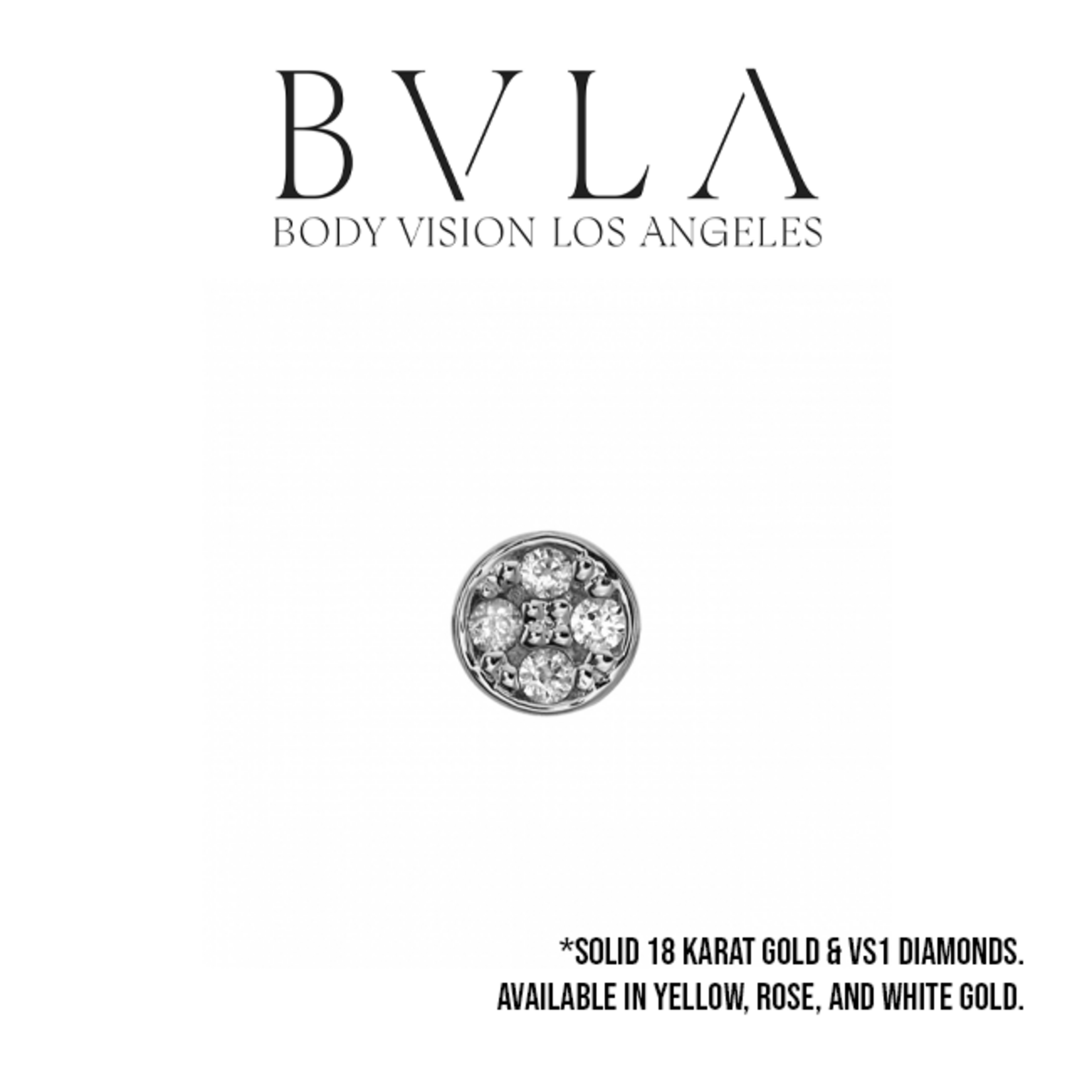 BVLA BVLA "Micro Pave Disk" press-fit end with 4x VS1 Diamonds