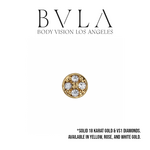 BVLA BVLA "Micro Pave Disk" Press Fit End with 4x VS1 Diamonds