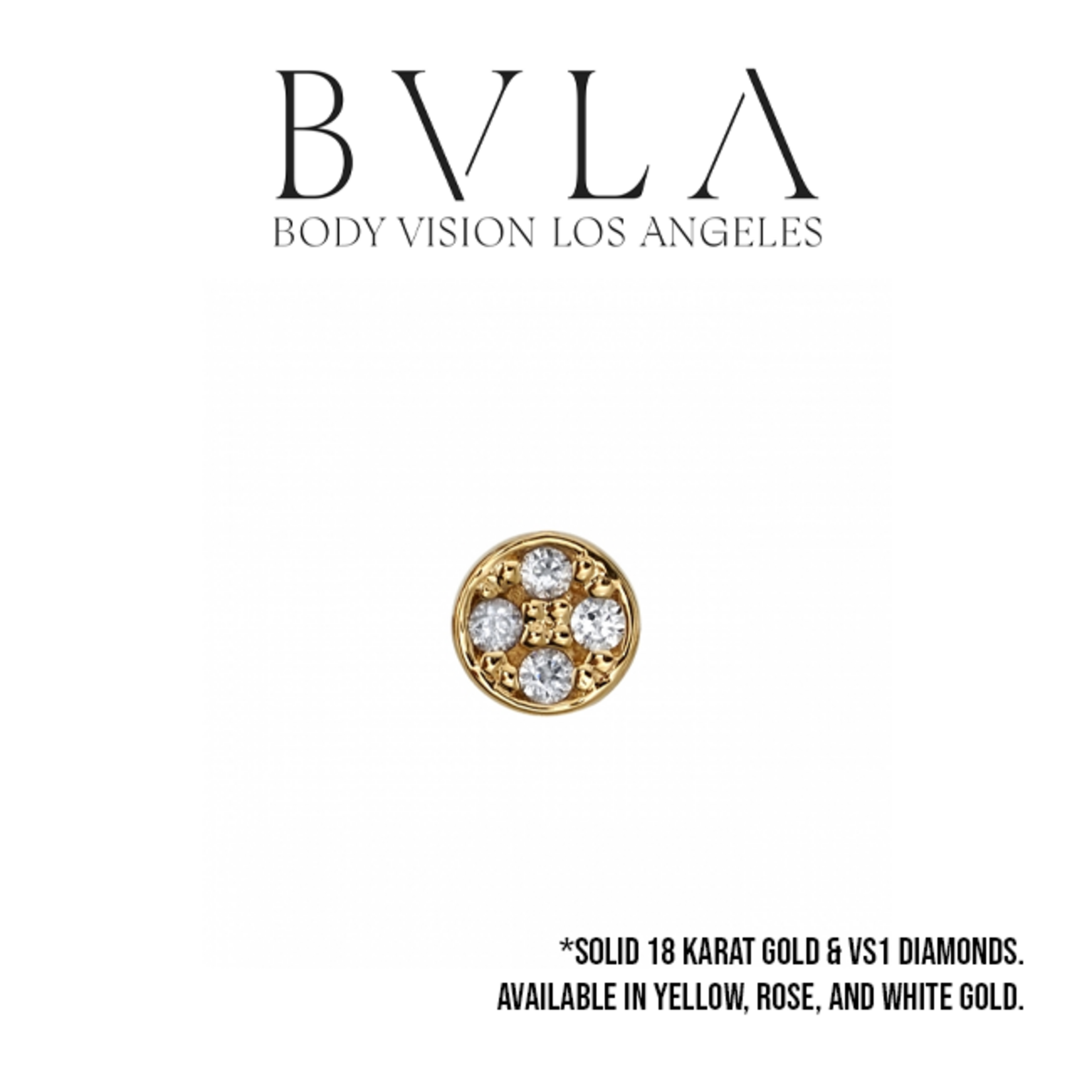 BVLA BVLA "Micro Pave Disk" press-fit end with 4x VS1 Diamonds