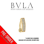 BVLA BVLA 14g "Kenari Comfort Fit" Top-Loader Navel Curve with 34x 1.0mm VS1 Diamonds