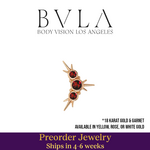 BVLA BVLA 16g 10.0mm "Judith" Threaded End with AA Garnet