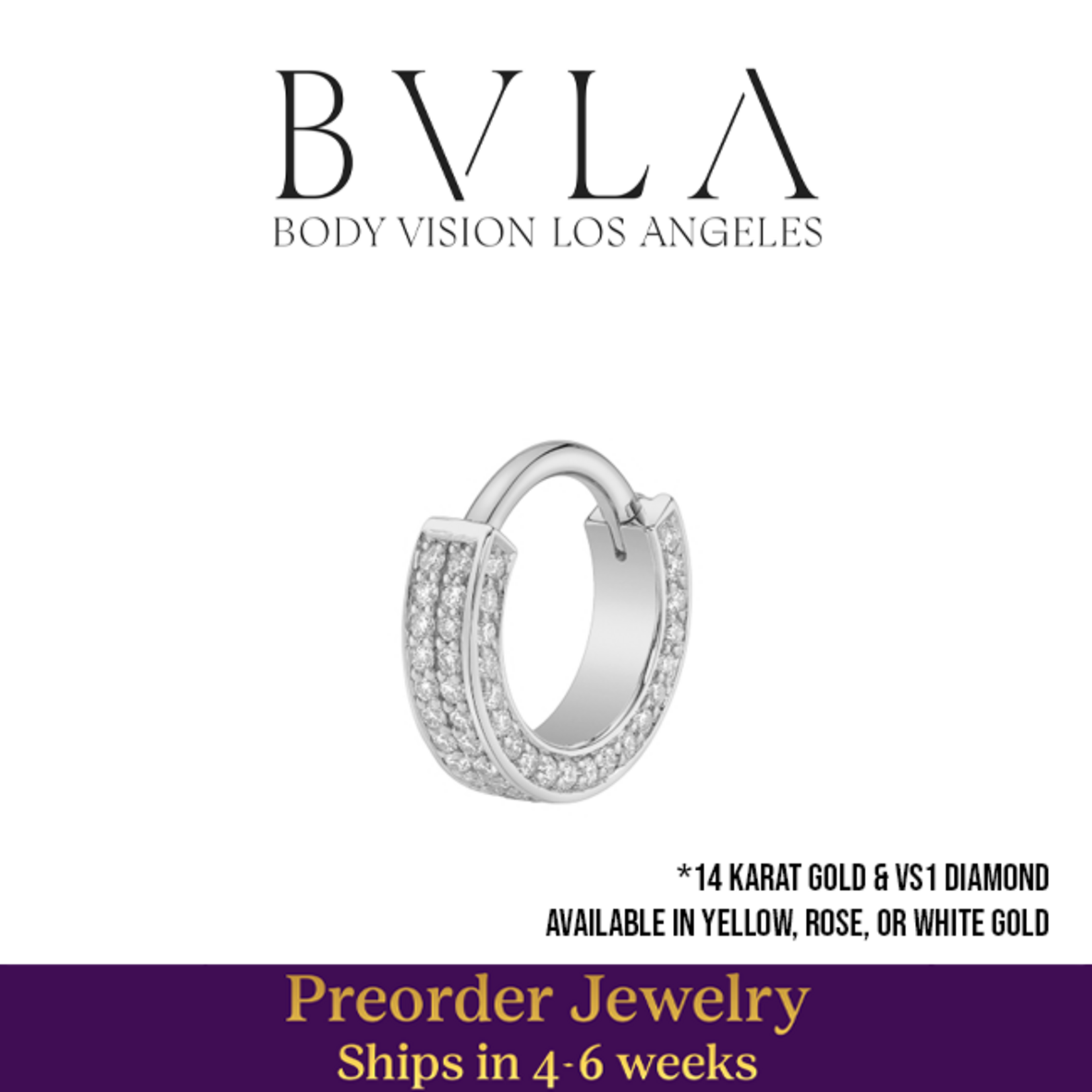 BVLA BVLA 16g "Mini Lysa" Clicker with 64x 1.0mm VS1 Diamonds
