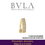 BVLA BVLA 14g "Kenari Comfort Fit" Top-Loader Navel Curve with 34x 1.0mm VS1 Diamonds