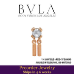 BVLA BVLA "Tinsel" Press-Fit End with Rose-Cut Diamond and Sandblasted Cylinders