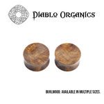 Diablo Organics Diablo Organics Concave Burlwood plugs