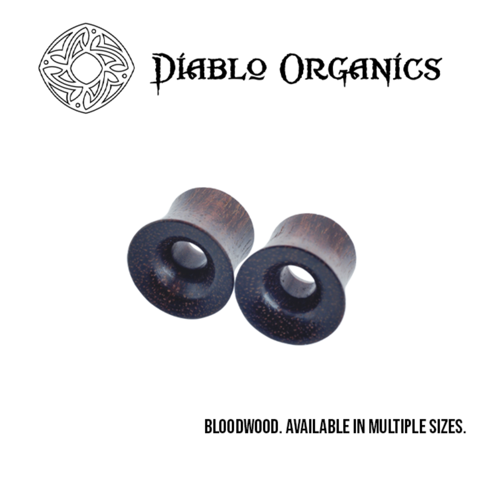 Diablo Organics Diablo Organics double flared, concave, Bloodwood eyelets