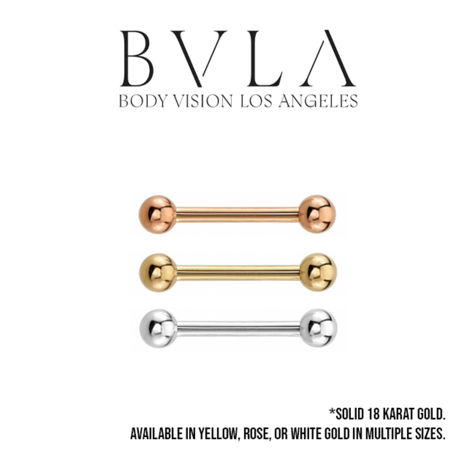 BVLA BVLA 14g Straight Barbell