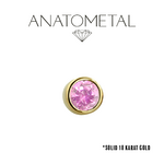 Anatometal Anatometal Press-Fit Bezel-Set Gem End