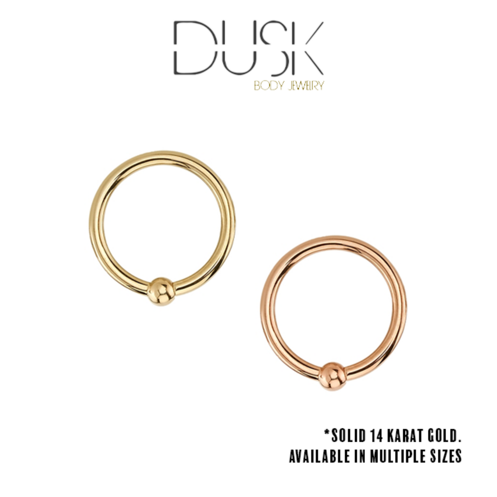Dusk Body Jewelry Dusk gold Fixed Bead Ring