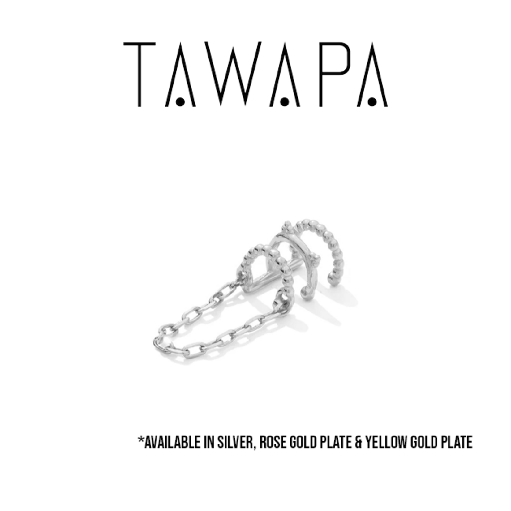 Tawapa Tawapa "Chained Love" ear cuff