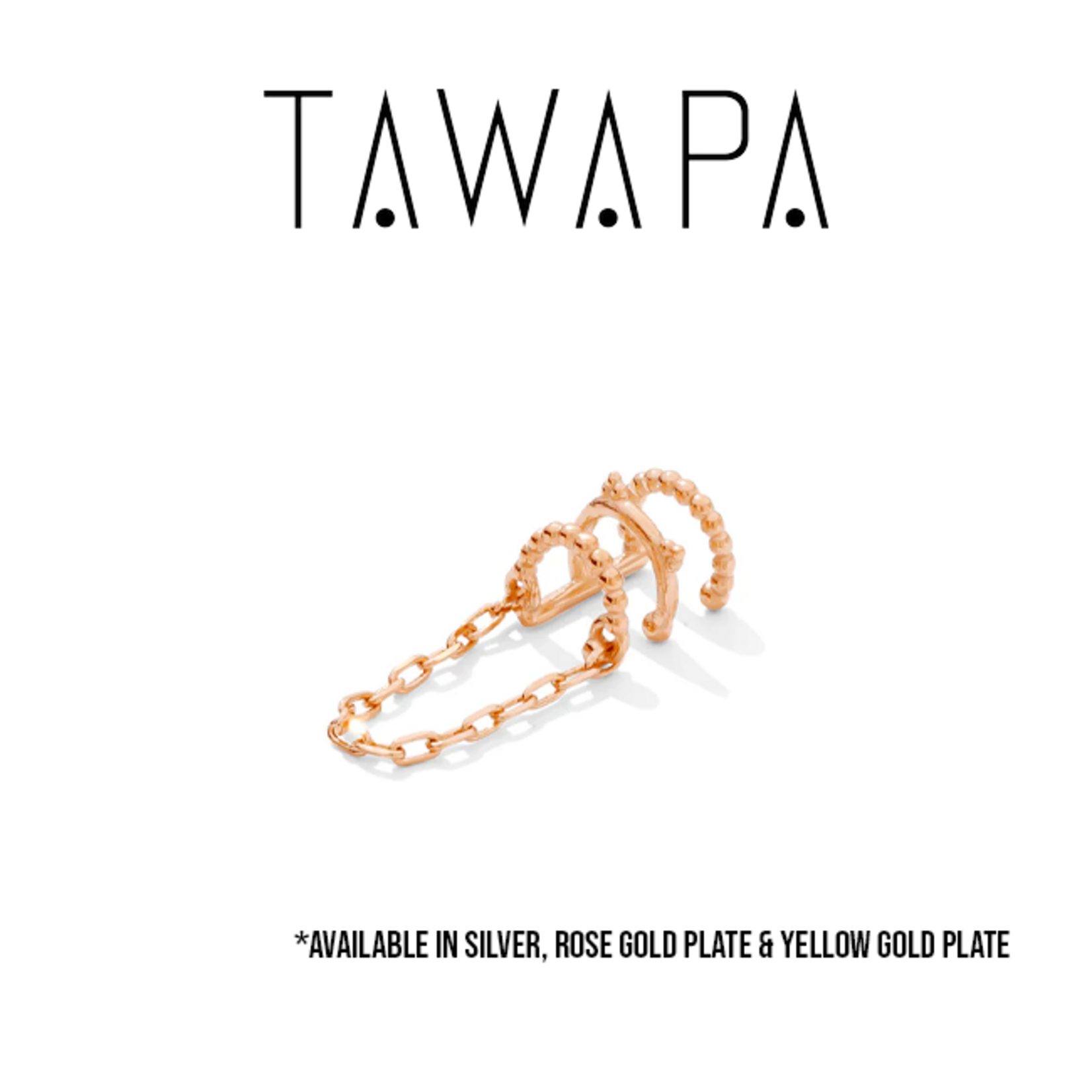 Tawapa Tawapa "Chained Love" ear cuff