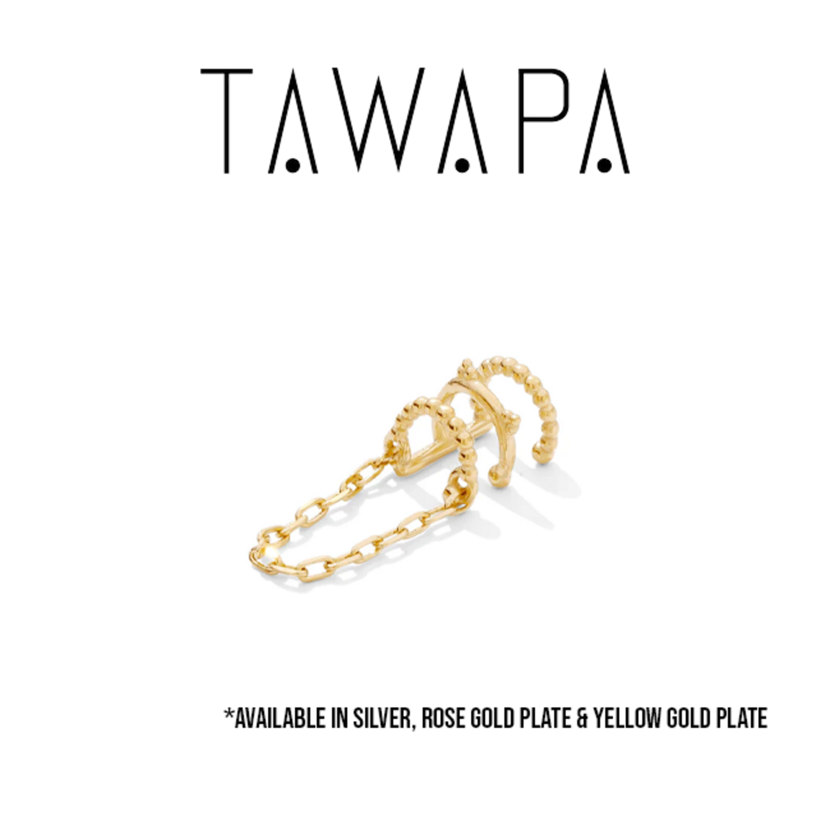 Tawapa Tawapa "Chained Love" ear cuff
