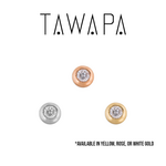 Tawapa Tawapa Gold Bezel Press-Fit End with CZ