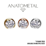 Anatometal Anatometal 14g Prong-Set Threaded End