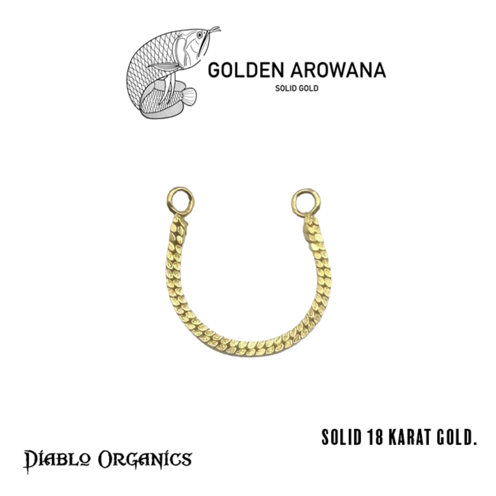 Golden Arowana by Diablo Organics Golden Arowana by Diablo Organics Herringbone Chain