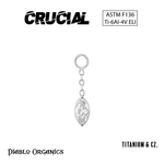 Crucial by Diablo Organics Crucial by Diablo Organics Titanium Marquise Charm