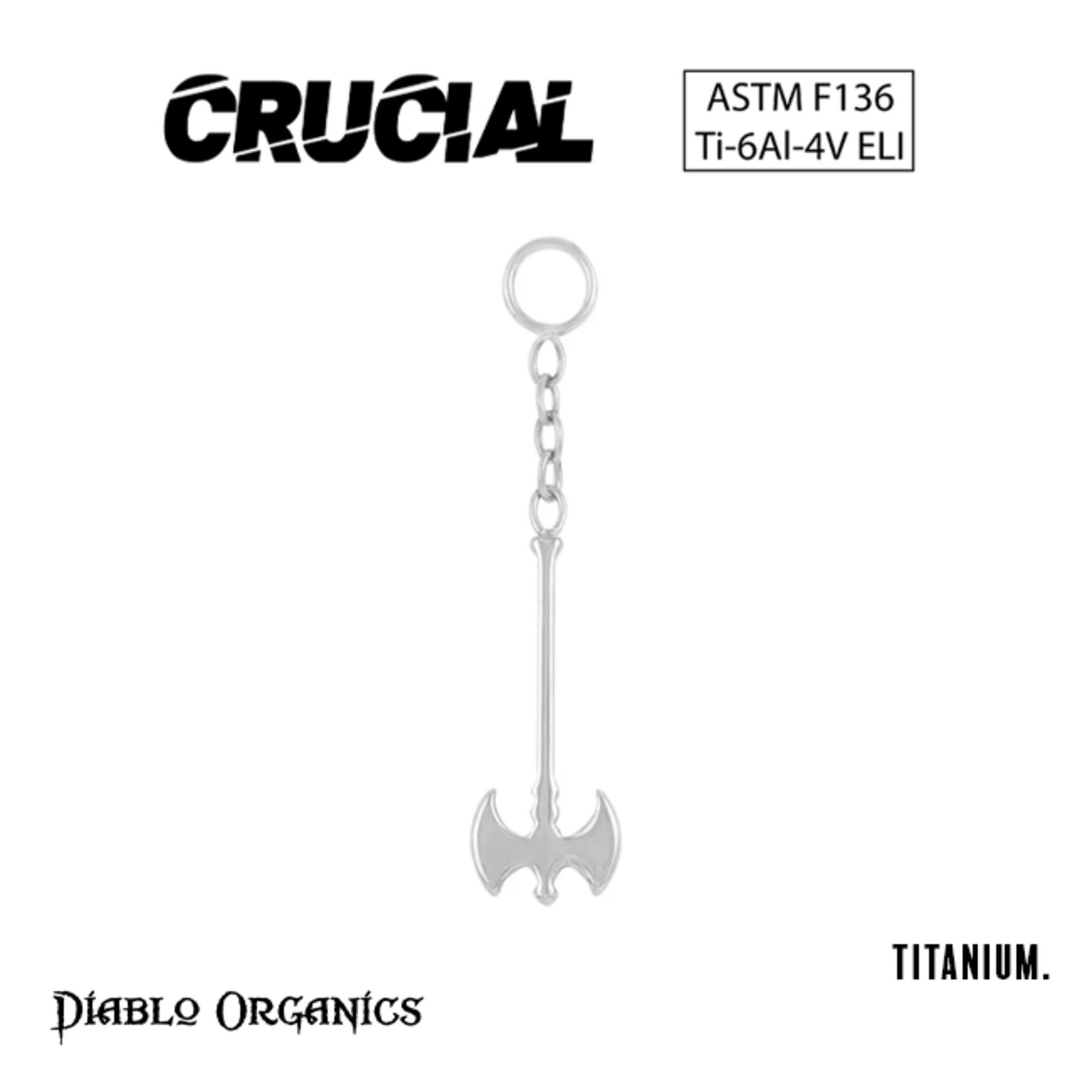 Crucial by Diablo Organics Crucial by Diablo Organics Titanium Charm