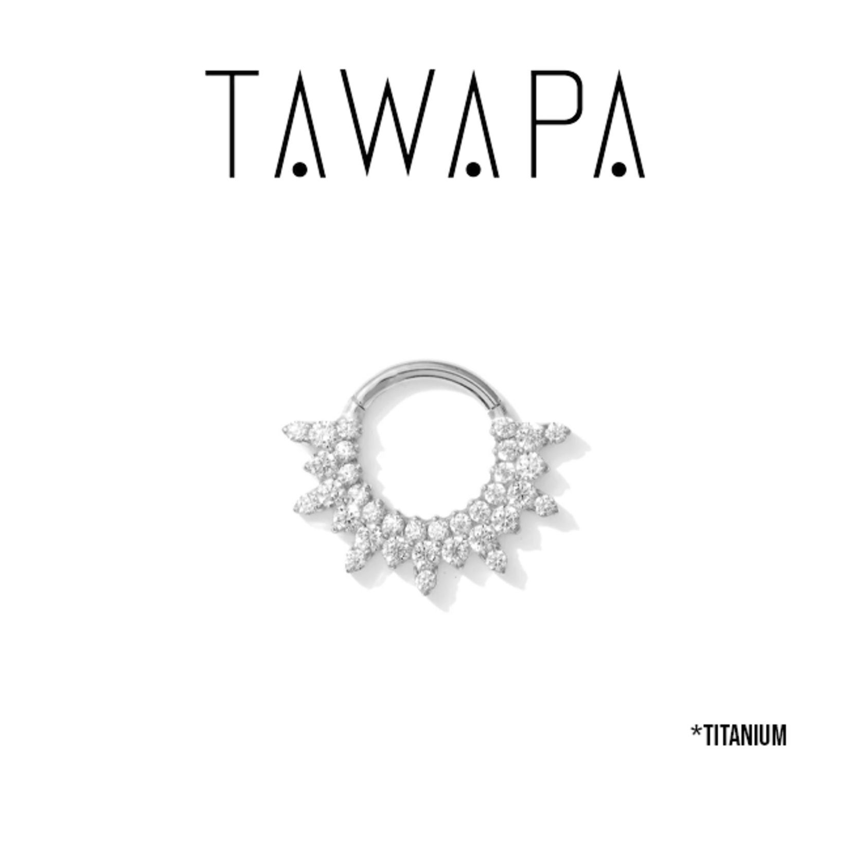 Tawapa Tawapa 16g titanium "Duchess" clicker with CZ