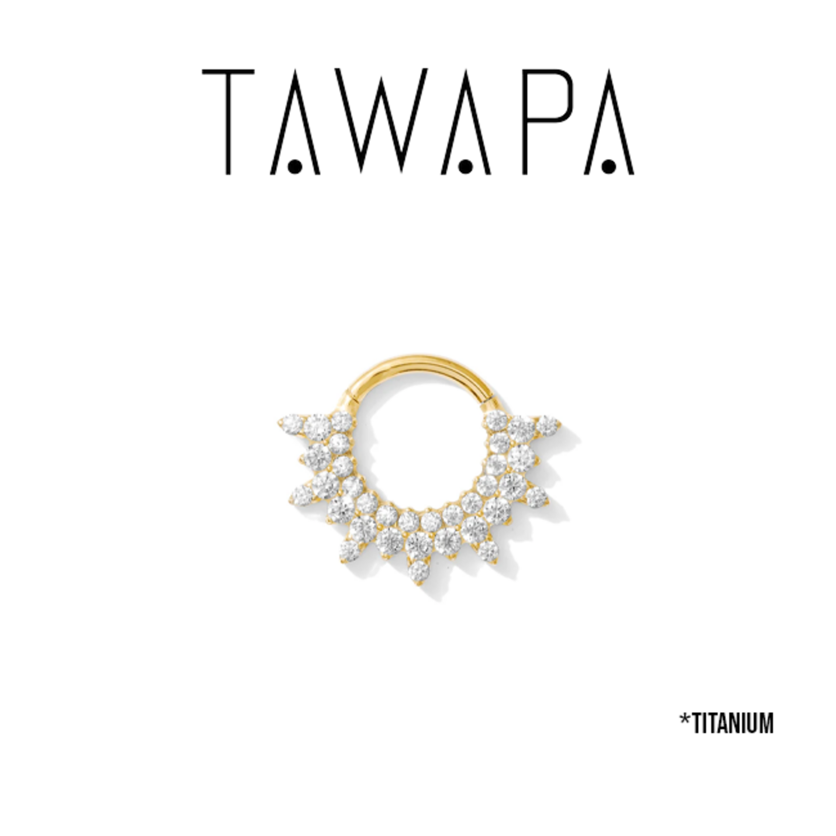Tawapa Tawapa 16g titanium "Duchess" clicker with CZ
